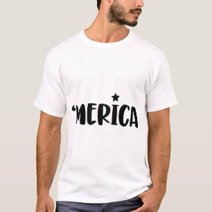 T-shirt Patriotique MERICA   USA Flag Colors Pride