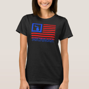 T-shirt Patriotique Michigan Upper Peninsula Great Lake St