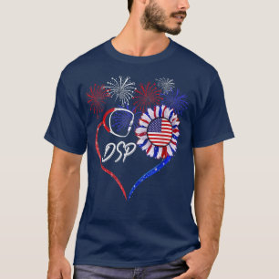 T-shirt Patriotique Nurse DSP 4 juillet American Flag Sunf