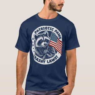 T-shirt Patriotique pattes Trashy Lois Raccoon 4 juillet