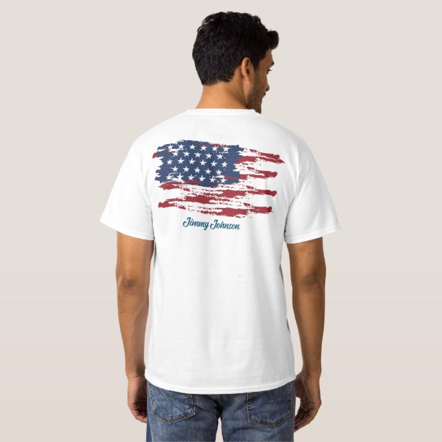 T-shirt patriotique personnalisé (Dos entier)