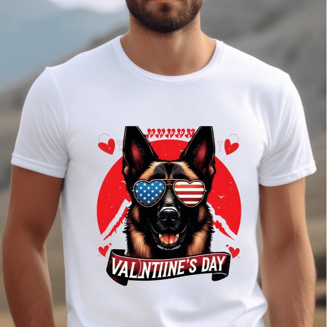 T-shirt Patriotique Pooch Passion - Saint Valentin Amour C (Créateur téléchargé)