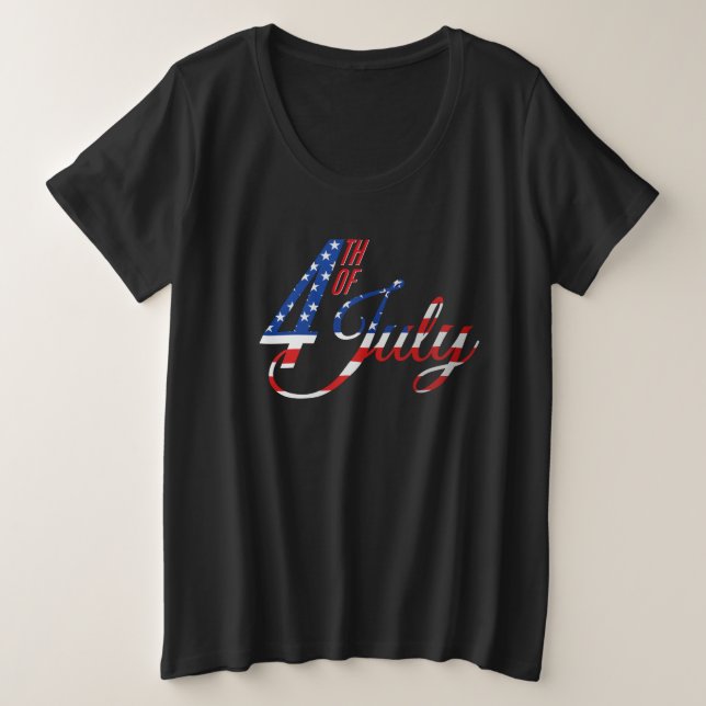 T-shirt Patriotique pour femmes de plus de taille (Design devant)