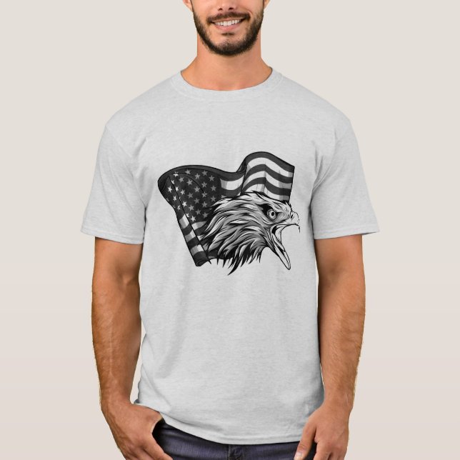 T-shirt patriotique pour hommes (Devant)