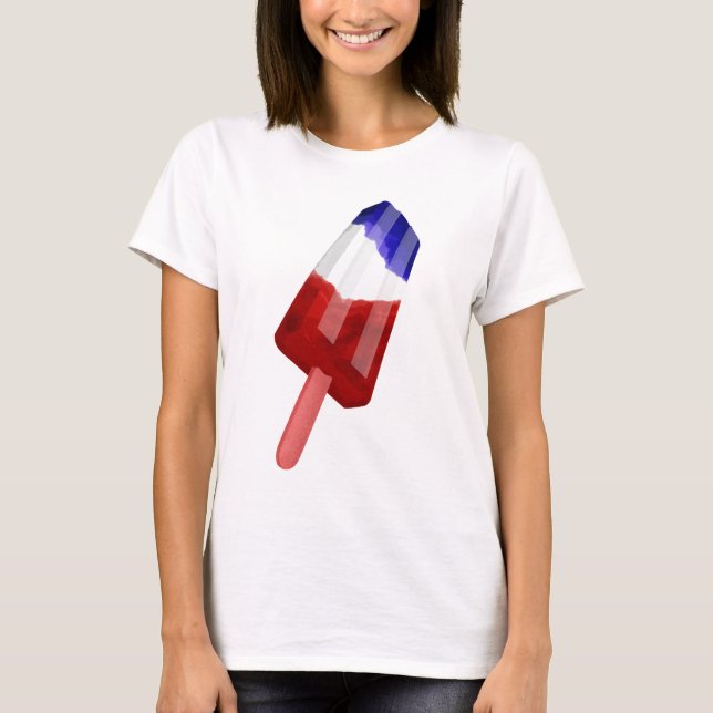 T-shirt Patriotique Rouge, Blanc Et Bleu (Devant)