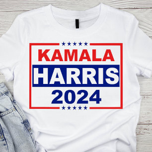 T-shirt Patriotique rouge, blanc et bleu Kamala Harris 202