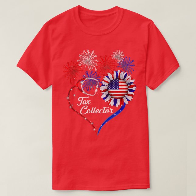 T-shirt Patriotique Ta Collector 4 juillet Drapeau América (Design devant)