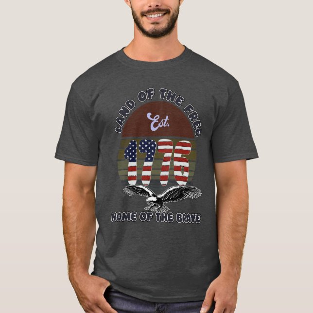 T-shirt patriotique USA 1776  (Devant)