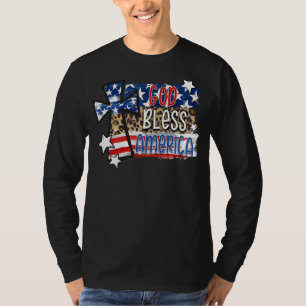 T-shirt Patriotique Usa Dieu bénisse l'Amérique