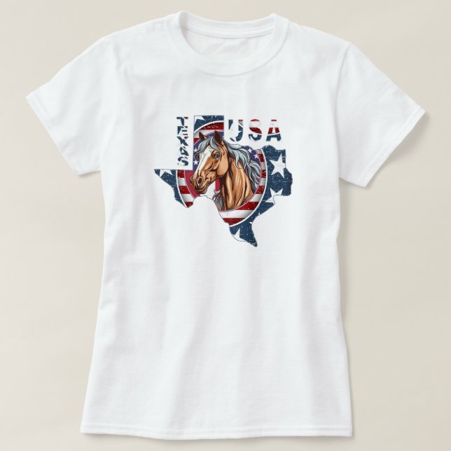 T-shirt Patriotique USA Texas (Design devant)