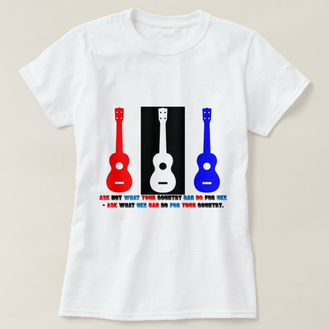 T-shirt Patriotisme d'ukulélé (Design devant)