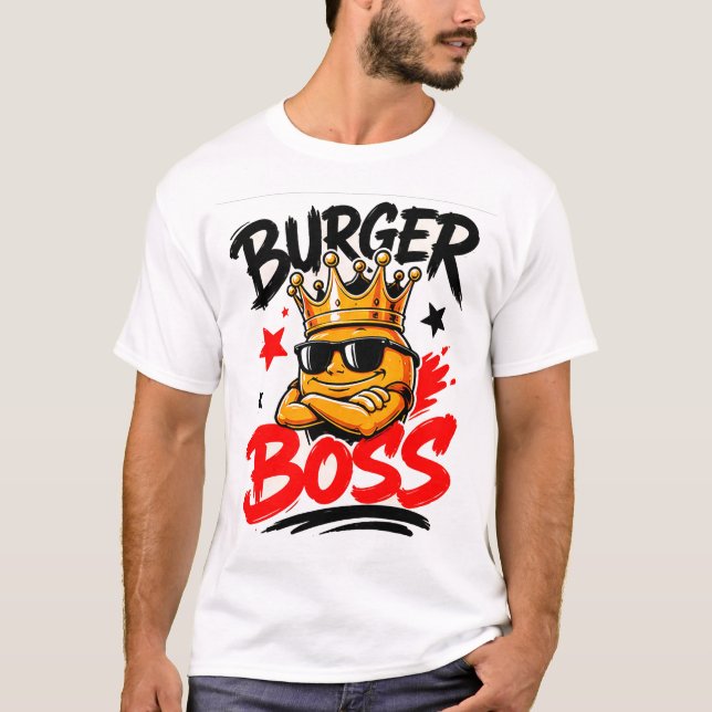 T-shirt 🍔 Patron de Burger Créatif Gérant de Restaurant � (Devant)