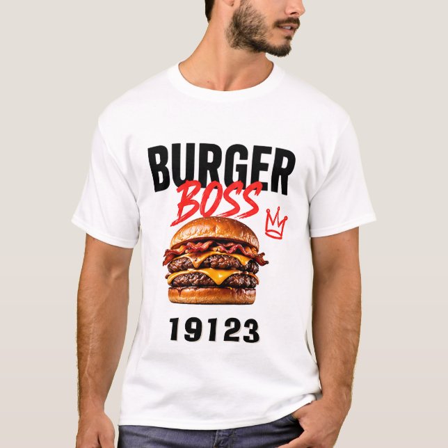 T-shirt 🍔 Patron de Burger Fast Food Restaurant Manager � (Devant)