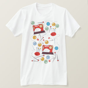 T-shirt Patron de couture dessiné à la main mignon