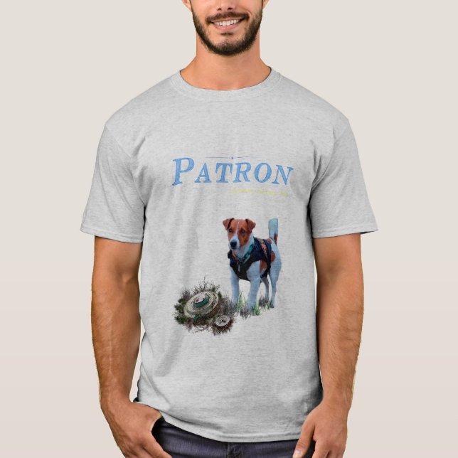 T-shirt Patron du chien pyrotechnique ukrainien (Devant)