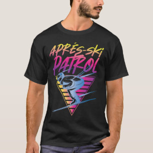 T-shirt Patrouille de l'après-ski rétro vintage 80s