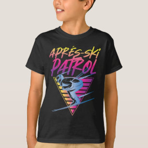 T-shirt Patrouille de l'après-ski rétro vintage des années
