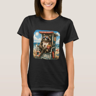 T-shirt Patrouille de ratons laveurs Frites de plage Humou