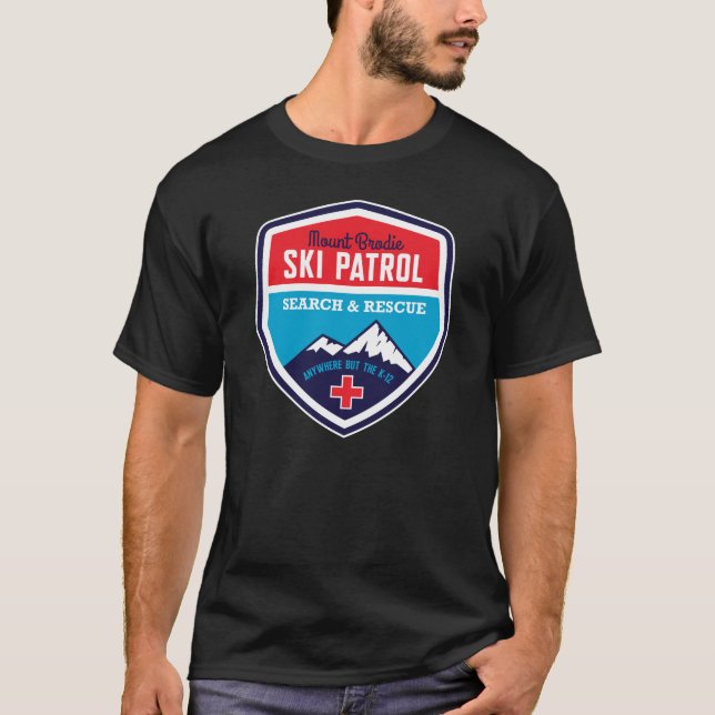 T-shirt Patrouille de ski de Brodie de bâti (Devant)