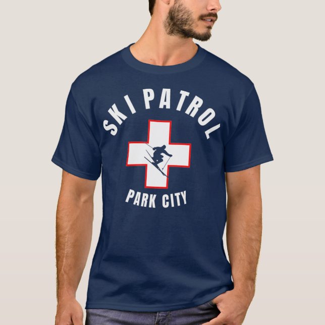 T-shirt Patrouille de ski de Park City Utah (Devant)