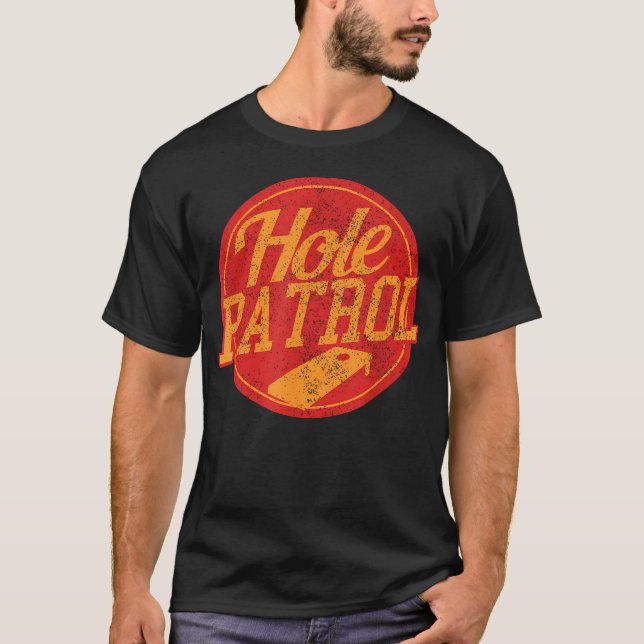 T-shirt Patrouille de Trou - Cornhole Drôle (Devant)