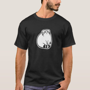T-shirt Patte de chat de Pallas sur queue stylisée d'un gr