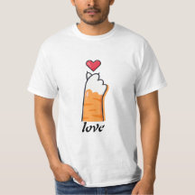 T-shirt Patte de Chat Tenant un Cœur | Féminin Min