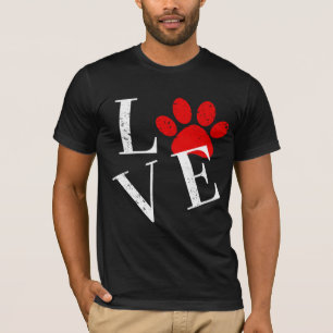 T-Shirt PATTE DE CHIEN AMOUR TENDANCE