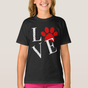 T-Shirt PATTE DE CHIEN AMOUR TENDANCE