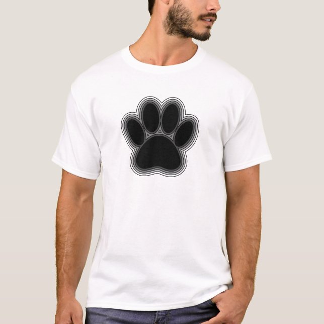 T-shirt Patte de chien avec contours (Devant)