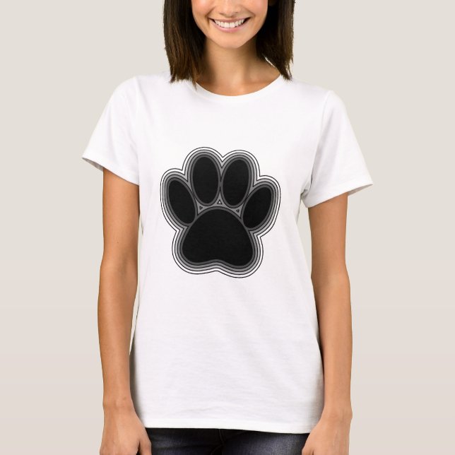 T-shirt Patte de chien avec contours (Devant)