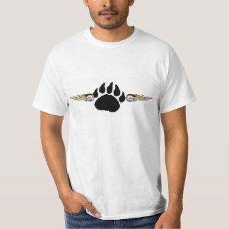 T-shirt Patte d'ours avec des flammes (pièce en t de