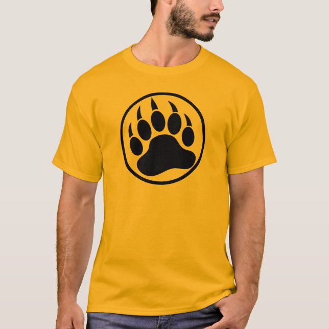T-shirt Patte d'ours sur le devant Woof sur le dos (Devant)