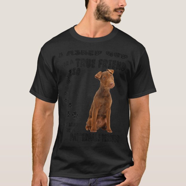 T-shirt Patterdale Terrier Citation Maman Papa Imprimer Tê (Devant)