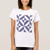 Patters Midnight Blue Geometric Deco Cube