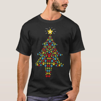T-shirt pattes arbre de Noël
