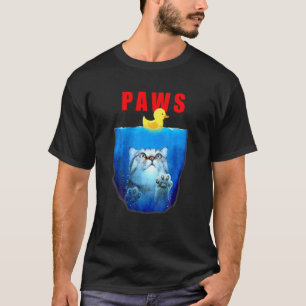 T-shirt Pattes Chat Et Canard En Caoutchouc Mignon Chat Pa