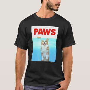 T-shirt Pattes Chien Parodie 80 Corgi Requin Chien