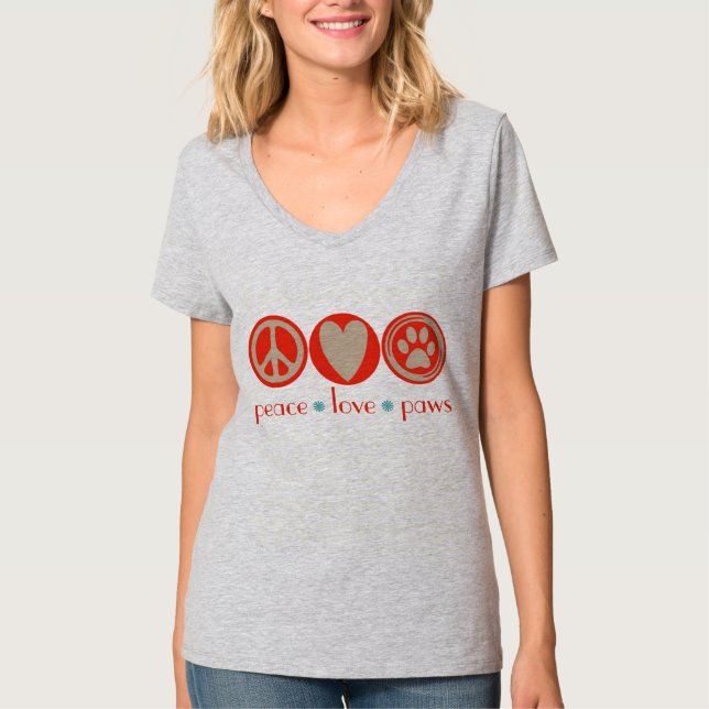 T-shirt Pattes d'amour de paix (Devant)