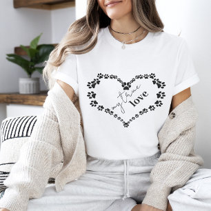 T-shirt Pattes de Compagnon Coeur Mon Véritable Amour