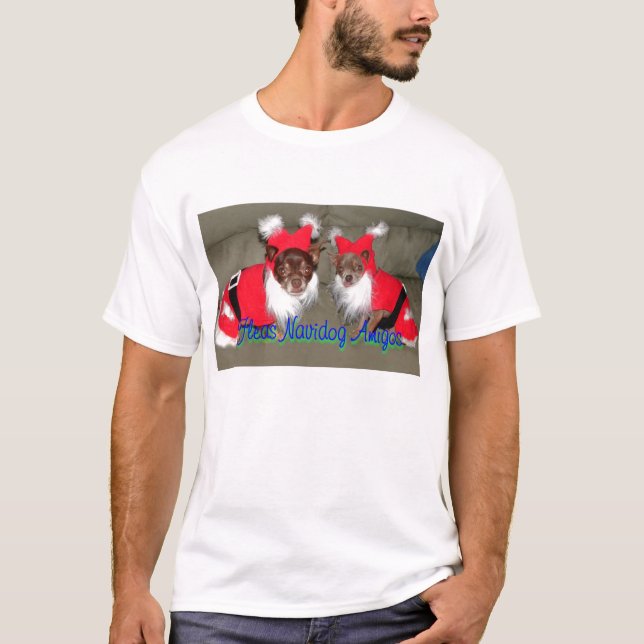 T-shirt Pattes Navidog de Père Noël (Devant)