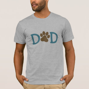 T-shirt pattes personnalisées animal chien père jour chien