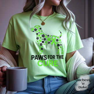 T-shirt Pattes pour une guérison Cancer du sang Lymphome S