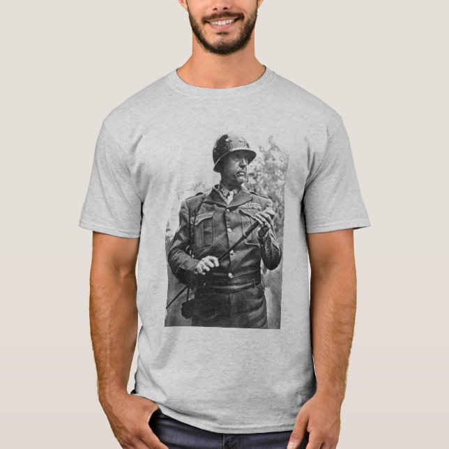 T-shirt Patton et citation - gris (Devant)