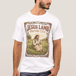 T-shirt Pâturage de Jésus agneau Mignon Pâturage de Jésus 
