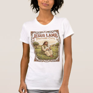T-shirt Pâturage de Jésus agneau Mignon Pâturage de Jésus