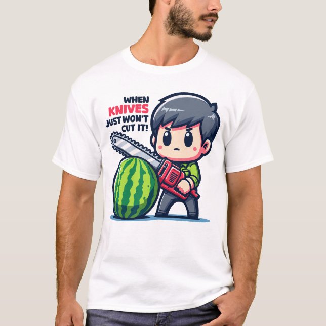T-shirt Pâturage - Melon Chainsaw (Devant)