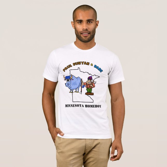 T-shirt Paul Bunyan & Babe Minnesota Homeboy Tee Ver. 3 (Devant entier)