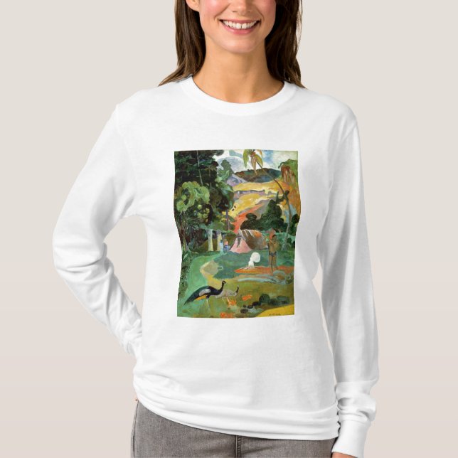 T-shirt Paul Gauguin| Matamoe ou, Paysage avec des Peacock (Devant)