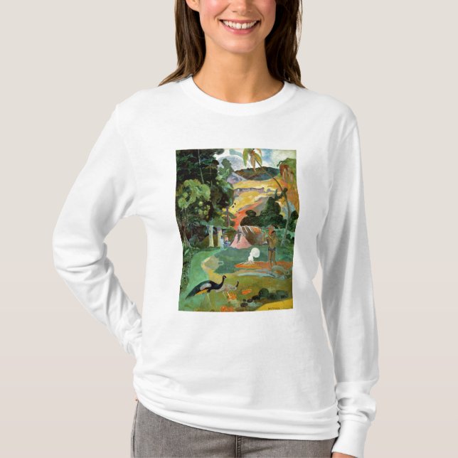 T-shirt Paul Gauguin| Matamoe ou, Paysage avec des Peacock (Devant)